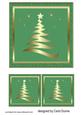 Gold Tree on Green 6x6 Inches