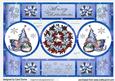 Christmas Circle Shutter- Blue and Silver