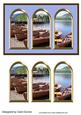 Three Arches Card - Lake District -blue Stripes