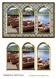 Three Arches Card - Lake District -blue Check