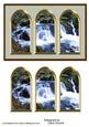 Three Arches Card - Beautiful Waterfall -grey Stripes