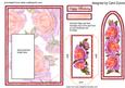 Bookmark Card - Lilac and Peach Roses