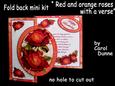 Fold Back Red and Orange Roses with Verse