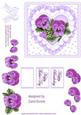 Frilly Heart with Pansies