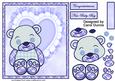 Baby Blue Check Decoupage