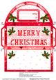 Money Wallet - Christmas with Holly (red)