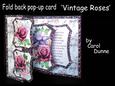 Fold Back Pop-up Vintage Roses Mother's Day