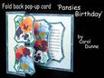 Fold Back Pop-up Pansies (birthday)