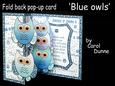 Fold Back Pop-up Blue Owls