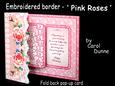 Embroidered Border - Pink Roses