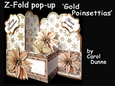 Z-Fold pop-up Golden Poinsettia
