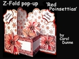 Z-Fold pop-up Red Poinsettias