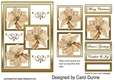 Three squares Gold poinsettias