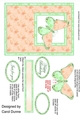 Butterfly front - Mint and peach
