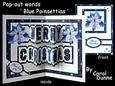 Pop-out words  Blue Poinsettias