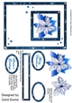 Blue Poinsettias card front