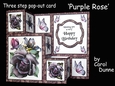 3 step pop-out Purple Roses