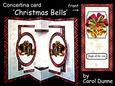 Concertina card Christmas Bells