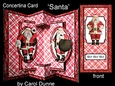 Concertina card Santa