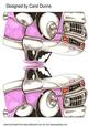 Pink Car Shaped Card