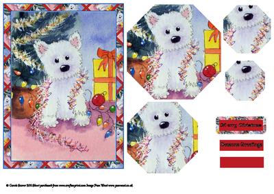 Westie with Tinsel Octagon