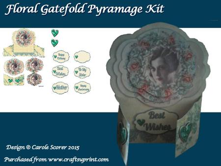 Vintage Flowerlady Gatefold Pyramage Card