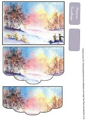 Christmas Scene Faux Envelope