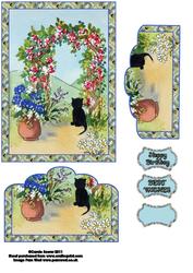 Cat and Floral Arch