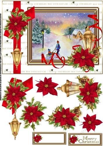 Sleigh ride home decoupage