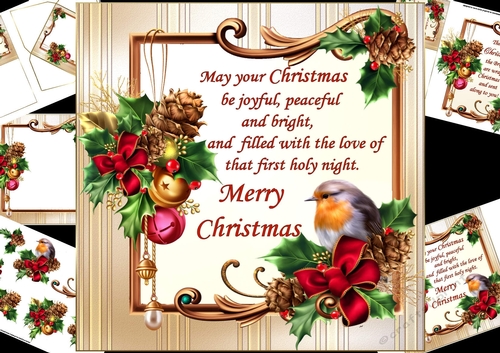 8x8 peaceful and bright Christmas choice of verses 2 mini kit
