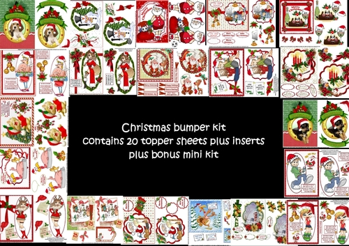 Christmas bumper kit 2, 20 topper sheets + bonus