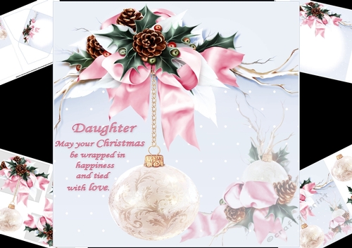 8x8 Christmas wishes daughter mini kit