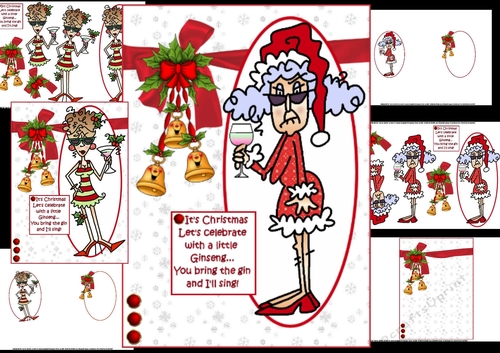 Stella and Rita sing for Christmas choice of toppers mini kit