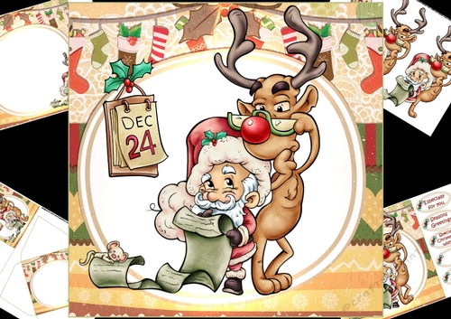 8x8 Christmas eve checking it twice mini kit