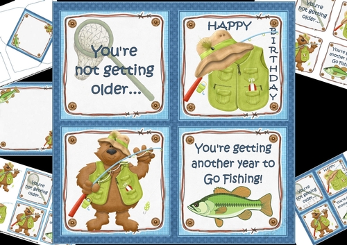 8x8 Another year to go fishing mini kit