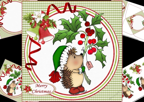 8x8 prickle Christmas hedgehog mini kit 