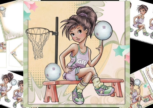 8x8 Netball girl revised mini kit 1