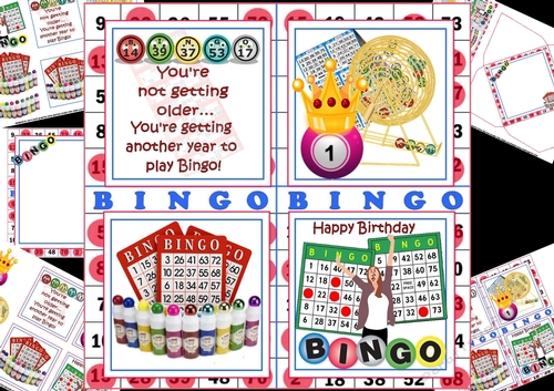 8x8 Another year to play bingo mini kit