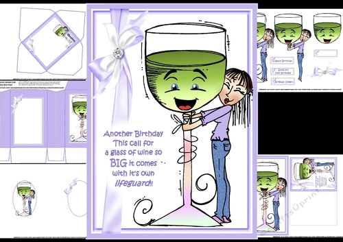 Jenny needs a big glass of wine mini kit