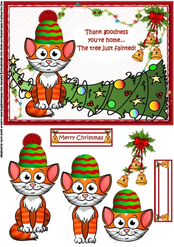 Ginger cat calamity Christmas 