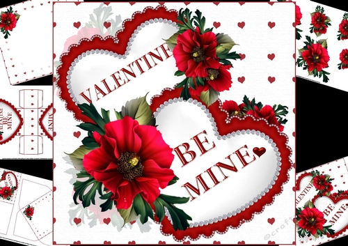 8x8 Valentine be mine mini kit