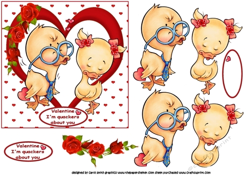 Im quackers about you Valentine 