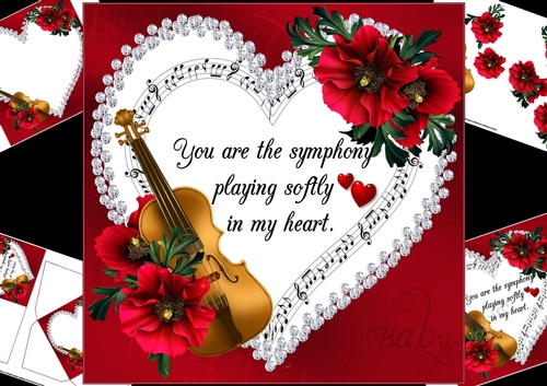 8x8 You are the symphony in my heart mini kit