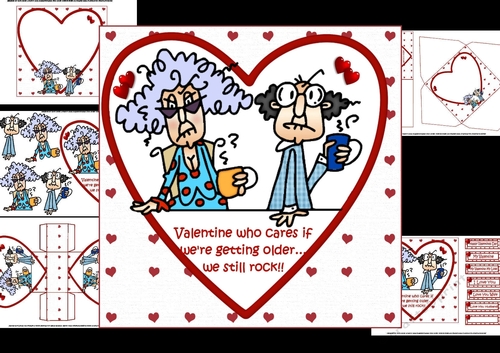7x7 Stella and Gus still rock Valentine mini kit