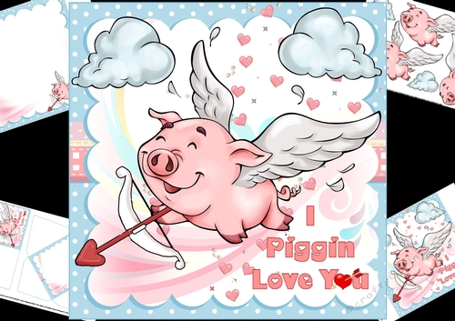 8x8 I piggin love you mini kit