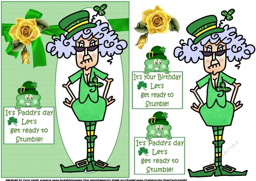 Stella gets ready to stumble on St Patricks day