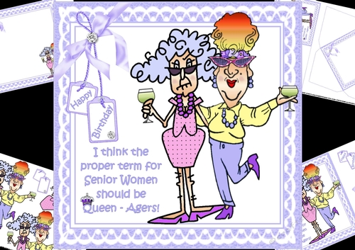 8x8 Stella and Edna about senior women mini kit