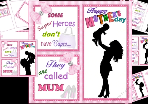 8x8 Super hero mum mini kit