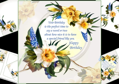 8x8 dance of the daffodils birthday friend mini kit