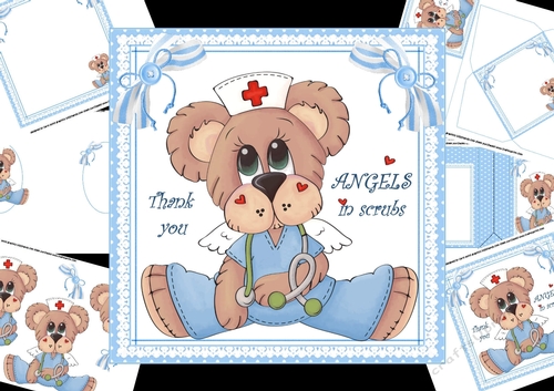 7x7 thank you Angels in scrubs mini kit